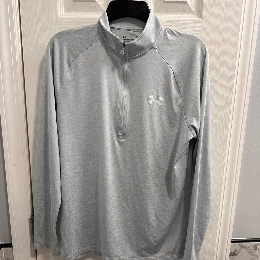 Under Armour Light Gray Quarter-Zip Pullover